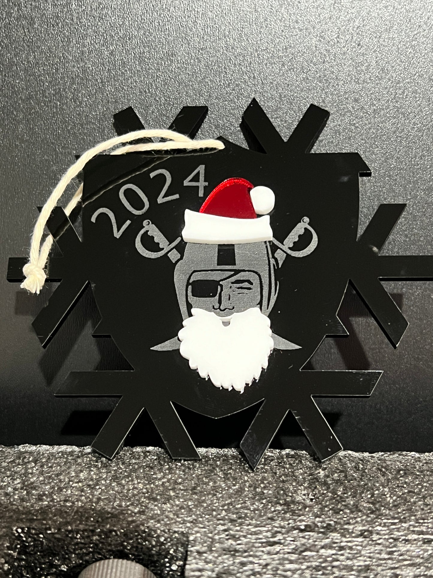 Raider snowflake ornament