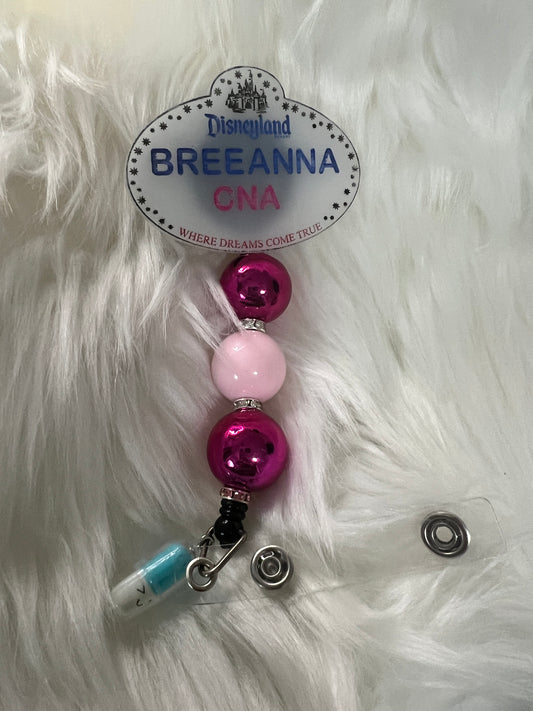 Theme park badge reel